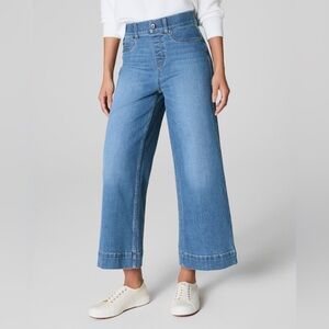 Spanx SPANXshape Original Everywear Cropped Wide Leg Jeans High Rise Size XL